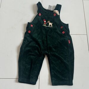 Le top Kids Green Overalls 12m velvet
